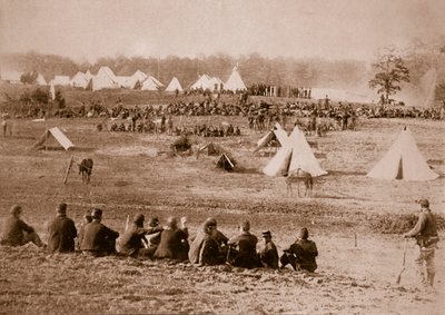 Lager der konföderierten Gefangenen, 1861-65 von Mathew B. Brady